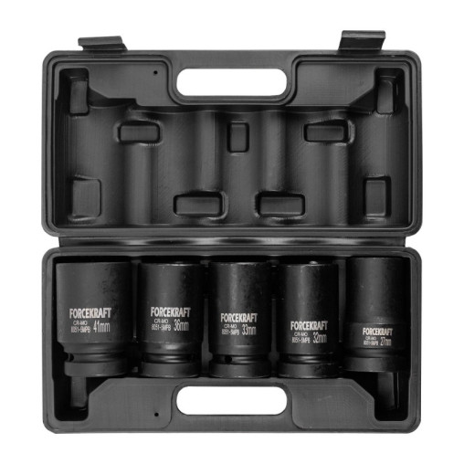 Nasadki udarowe 1" 27-41 mm zestaw 5 nasadek udarowych w walizce 6-kątne
