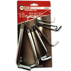 FORCEKRAFT Zestaw KLUCZE IMBUSOWE IMBUS typ L 10 ELEMENTÓW 1.5-10mm
