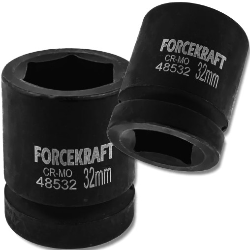 FORCEKRAFT Nasadka udarowa 1" 32 mm 6-kątna