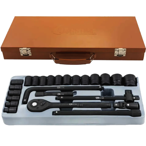 EVERFORCE Zestaw narzędzi 1/2" 6-kątnych 8-32mm 24 ELEMENTY + WALIZKA