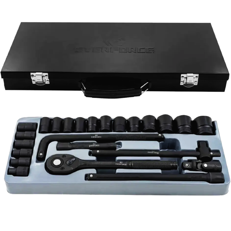 EVERFORCE Zestaw narzędzi 1/2" 6-kątnych 8-32mm 24 ELEMENTY + WALIZKA