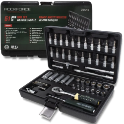 ROCKFORCE Zestaw NARZĘDZI 6-kątnych 51 elementów 1/4" 4-14 mm