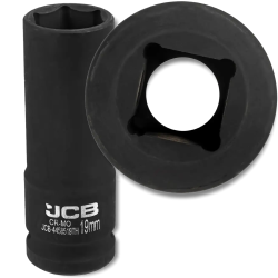 JCB NASADKA udarowa GŁĘBOKA cienkościenna 1/2" Cr-Mo 6-kątnych 19mm