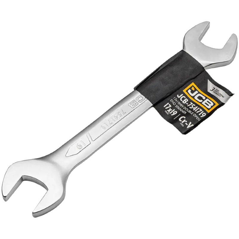 JCB Klucz PŁASKI CR-V 17-19mm DWUSTRONNY mocny SOLIDNY standard