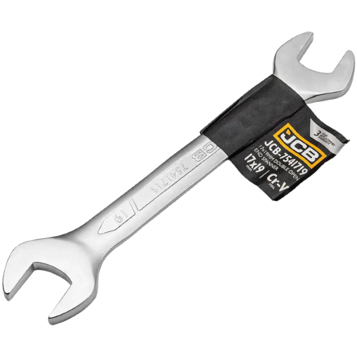 JCB Klucz PŁASKI CR-V 17-19mm DWUSTRONNY mocny SOLIDNY standard