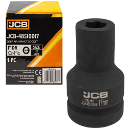 JCB Nasadka UDAROWA głęboka 1" 17mm 6-kątna Cr-Mo KLUCZ nasadowy