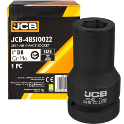 JCB Nasadka UDAROWA głęboka 1" 22mm 6-kątna Cr-Mo KLUCZ nasadowy