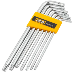 JCB Zestaw KLUCZY TORX długich 7 ELEMENTÓW T10-T40 typu L Cr-V
