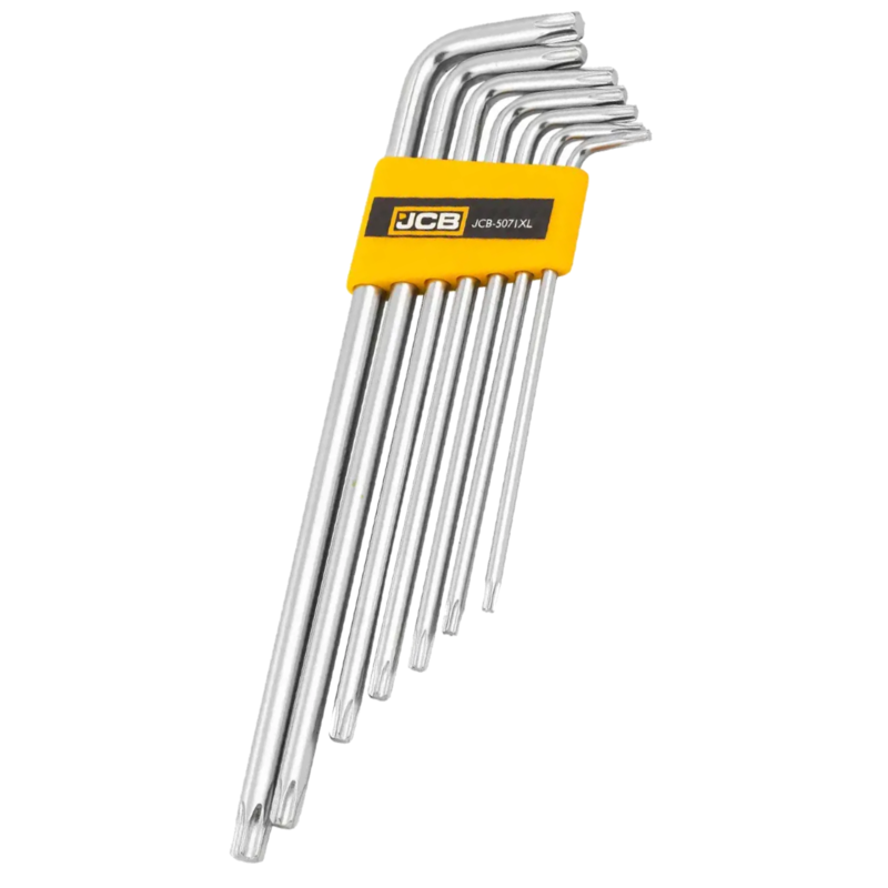 JCB Zestaw KLUCZY TORX EKSTRA długich 7 ELEMENTÓW T10-T40 typu L Cr-V