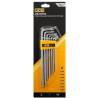 JCB Zestaw KLUCZY TORX długich z OTWOREM 7 ELEMENTÓW T10H-T40H typu L Cr-V