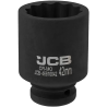 JCB NASADKA udarowa GŁĘBOKA 3/4" Cr-Mo 12-kątna 42mm KLUCZ NASADOWY