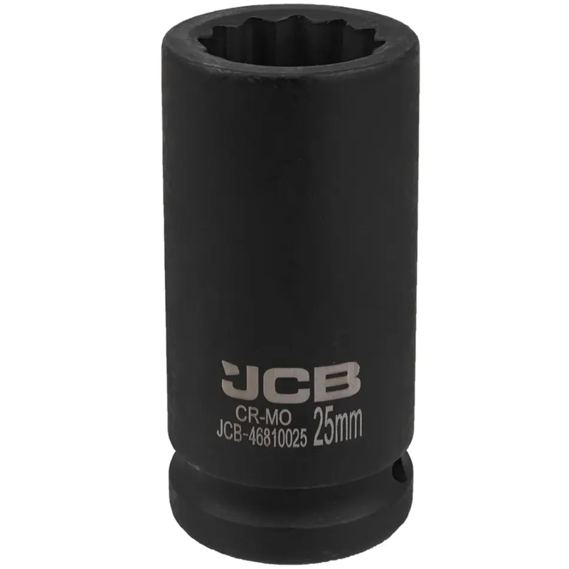 JCB NASADKA udarowa GŁĘBOKA 3/4" Cr-Mo 12-kątna 25mm KLUCZ NASADOWY