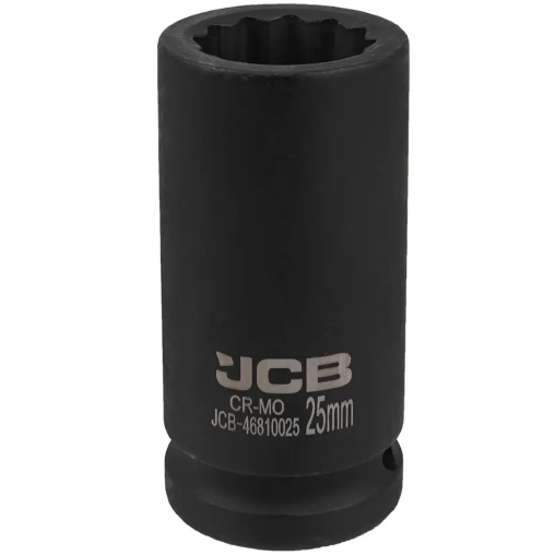 JCB NASADKA udarowa GŁĘBOKA 3/4" Cr-Mo 12-kątna 25mm KLUCZ NASADOWY