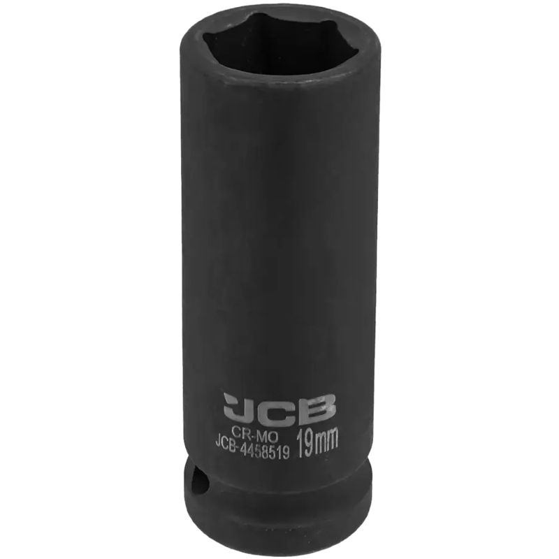 JCB NASADKA udarowa GŁĘBOKA 1/2" Cr-Mo 6-kątna 19mm KLUCZ NASADOWY