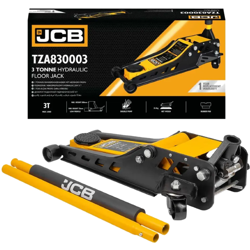 JCB Podnośnik SAMOCHODOWY lewarek HYDRAULICZNY niskoprofilowy 3T 2-TŁOKI