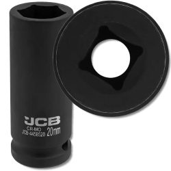 JCB NASADKA udarowa GŁĘBOKA 1/2" Cr-Mo 6-kątna 20mm KLUCZ NASADOWY