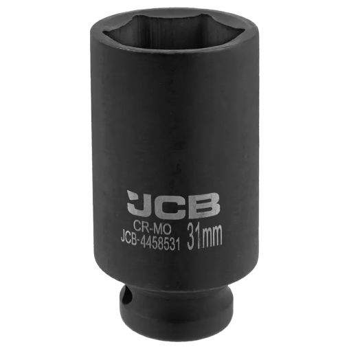 JCB NASADKA udarowa GŁĘBOKA 1/2" Cr-Mo 6-kątna 31mm KLUCZ NASADOWY