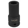 JCB NASADKA udarowa GŁĘBOKA 3/4" Cr-Mo 12-kątna 17 mm KLUCZ nasadowy