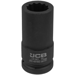 JCB NASADKA udarowa GŁĘBOKA 3/4" Cr-Mo 12-kątna 22mm KLUCZ nasadowy