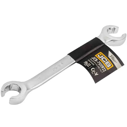 JCB Klucz OCZKOWY rozcięty 19x22 mm 2-STRONNY Cr-V 6-KĄTNY