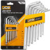 JCB Zestaw KLUCZY TORX z OTWOREM 7 ELEMENTÓW T10H-T40H typu L Cr-V