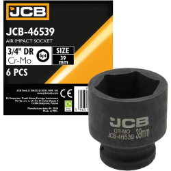 JCB Nasadka udarowa 3/4" 16mm 6-kątna Cr-Mo KLUCZ nasadowy