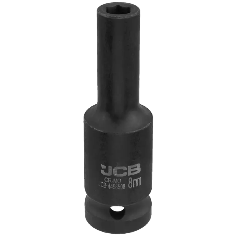 JCB NASADKA udarowa GŁĘBOKA 1/2" Cr-Mo 6-kątna 8mm KLUCZ NASADOWY