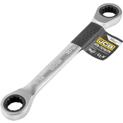 JCB Klucz OCZKOWY dwustronny z GRZECHOTKĄ 16x17mm Cr-V 12-KĄTNY