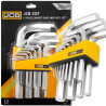 JCB Zestaw KLUCZY IMBUS 13 ELEMENTÓW 2-19mm typu L Cr-V HEX