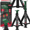 Kobyłki PODSTAWKI podpory SAMOCHODOWE 286-401mm 3 TONY 2 sztuki Rockforce