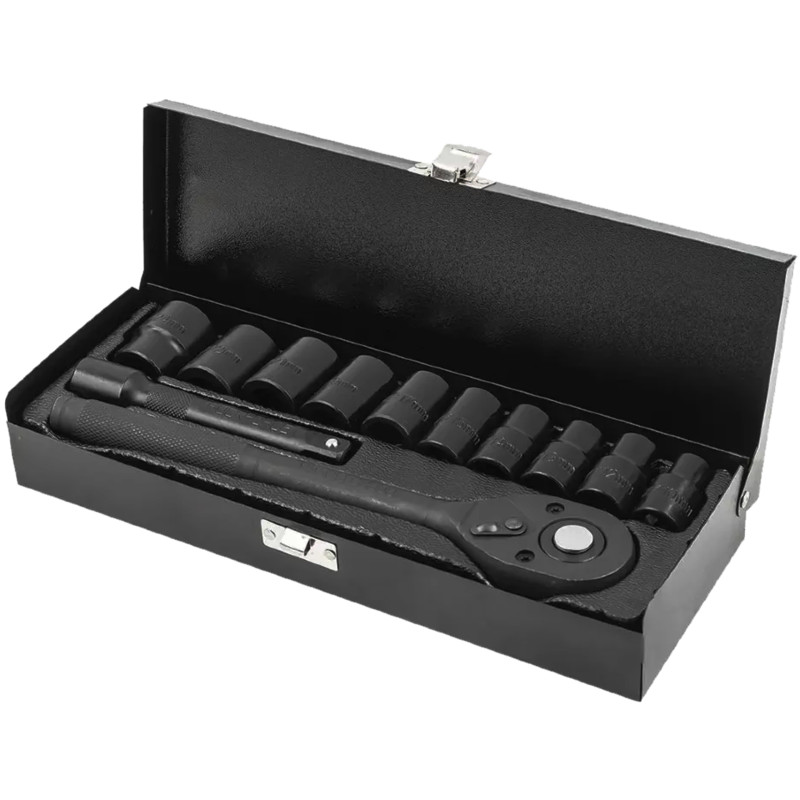 Zestaw nasadek z grzechotką 12 el. 1/2"10-24mm 6-kątnych Rockforce