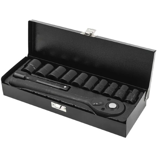 Zestaw nasadek z grzechotką 12 el. 1/2"10-24mm 6-kątnych Rockforce