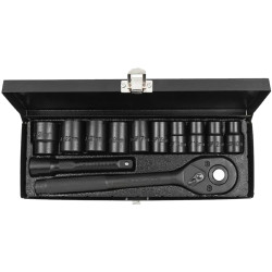 Zestaw nasadek z grzechotką 12 el. 1/2"10-24mm 6-kątnych Rockforce