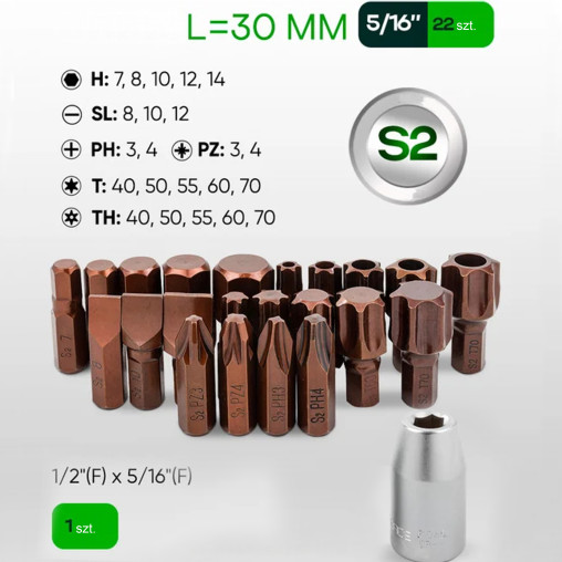 ROCKFORCE Zestaw NARZĘDZI 125 + 6 ELEMENTÓW komplet PREMIUM Cr-Mo CrV