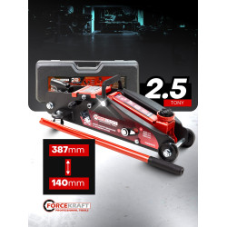 Podnośnik Samochodowy Hydrauliczny Żaba 2.5 T 140-387 mm walizka Forcekraft