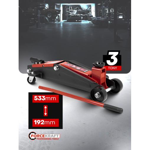 Podnośnik Samochodowy Hydrauliczny Żaba 3 Tony 192-533mm lewarek Forcekraft