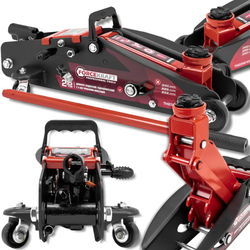 Podnośnik Samochodowy Hydrauliczny Żaba 2.5 T 140-387 mm lewarek Forcekraft