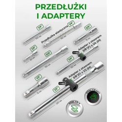 Zestaw narzędzi Premium 148el 1/4 3/8 1/2 6-kątne 12-kątne 4-36mm Rockforce