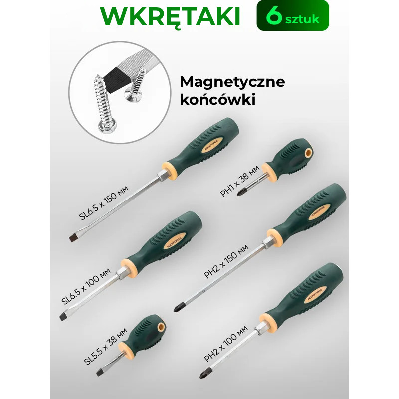 Zestaw narzędzi Premium 148el 1/4 3/8 1/2 6-kątne 12-kątne 4-36mm Rockforce