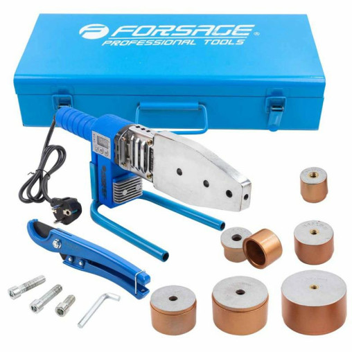 Zgrzewarka do rur PCV 1000W 6 nasadek 20, 25, 32, 40, 50, 63 mm Forsage