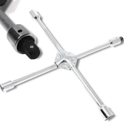 FORCEKRAFT Klucz krzyżakowy do kół 17-19-21-22mm KRZYŻAK z adapterem 1/2"