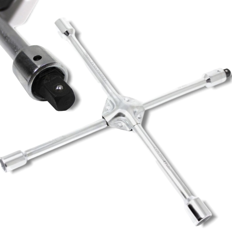 Detail produktu FORCEKRAFT krížový kľúč na kolesá 17–22 mm s adaptérom 1/2" FS-18848