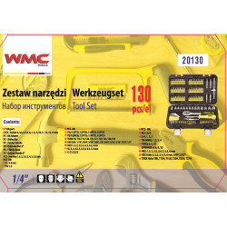 WMC ZESTAW NARZĘDZIOWY KLUCZE WKRĘTAKI BITY 130EL