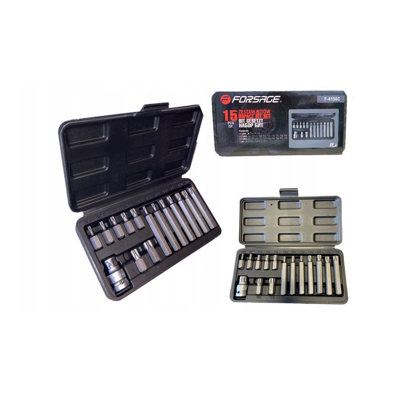 ZESTAW BITÓW TORX 15 El T20-T55(L: 30/75mm)