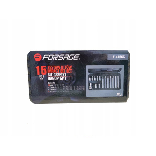 ZESTAW BITÓW TORX 15 El T20-T55(L: 30/75mm)
