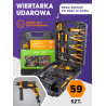 ZESTAW NARZĘDZI WIERTARKA BITY 59 EL. WALIZKA