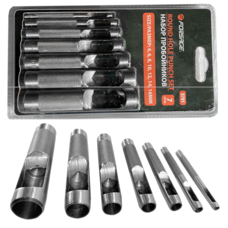 Detail produktu Forsage súprava dierovacích razníkov na otvory 4–16 mm, 7 dielov FS-50820