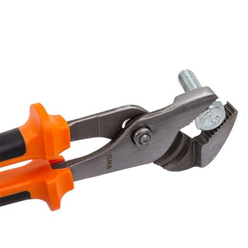 ISMA Szczypce NASTAWNE do RUR hydrauliczne KLUCZ 200 mm CR-V regulacja 8"