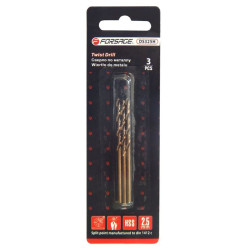 Wiertła do metali 2.5 mm HSS 3 szt kobalt