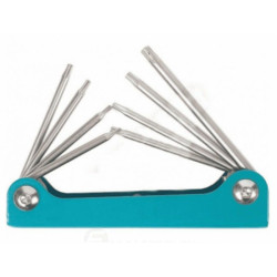 Komplet kluczy TORX składany 8 el. T5-T10, T15, T20